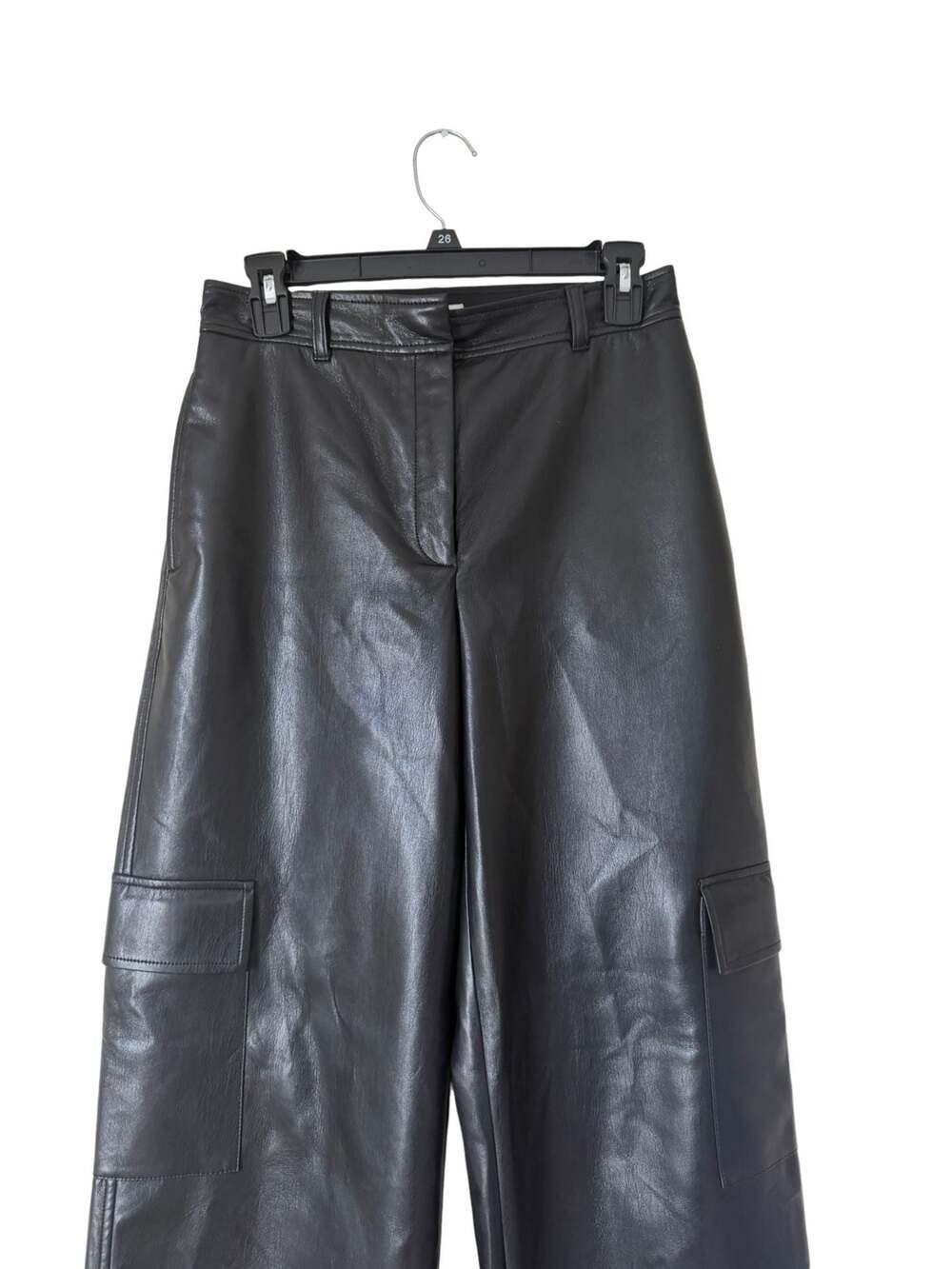 Aritzia Wilfred Wide Leg Vegan Leather Cargo Pants - Picture 7 of 8